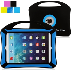 VAKOO iPad Mini Case, iPad Mini 3 2 1 Case Kids Proof Shockproof Drop Proof Soft Silicone Portable Light Weight Handle Case Cover for iPad Mini 3, iPad Mini Retina Display and iPad Mini (Black, Blue)