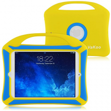 iPad Mini Case, Vakoo iPad Mini 3 2 1 Case Kids Proof Shockproof Drop Proof Soft Silicone Portable Light Weight Handle Case Cover for iPad Mini 3, iPad Mini Retina Display and iPad Mini (Yellow/Blue)