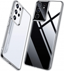 Vakoo Clear Case Designed for Samsung Galaxy S21 Ultra Case, [Military Grade Drop Protection] Shockproof Protective Phone Case Slim Thin Cover 6.8 inch, Crystal Clear