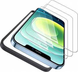 Vakoo Screen Protector for iPhone 12 / iPhone 12 Pro 6.1 Inch 3 Pack Tempered Glass Film [Bubble - Free] [9H Hardness] [Anti Scratch] [0.33mm Ultra Clear]