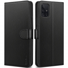 Vakoo Wallet Series Phone Case for Samsung Galaxy A51 - Black