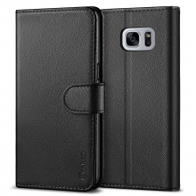 Vakoo Wallet Series Phone Case for Samsung Galaxy S7 - Black