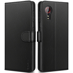Vakoo Wallet Series Case Compatible with Samsung Galaxy Xcover 5 - with RFID Blocking - Black