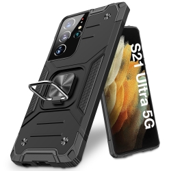 Vakoo Armor Series Phone Case Compatible with Samsung Galaxy S21 Ultra Case, Black