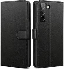 Vakoo Premium Leather Galaxy S21+ Plus Case (6.7'') [Extreme Workmanship] [Card Holder] [Kickstand] Wallet Flip Protective Phone Case for Samsung Galaxy S21+ Plus 5G (6.7 inches) Black