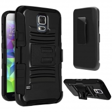 VAKOO Samsung Galaxy S5 Case Heavy Duty Rugged Soft Silicone Dual Layer Holster Armor Case