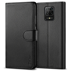 Vakoo Wallet Series Phone Case for Xiaomi Redmi Note 9S/Xiaomi Redmi Note 9 Pro - with RFID Blocking, Black