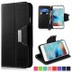 Vakoo [Wallet Series] iPhone 6s Case [TPU Back] [Magnetic Closure][Card Slots][Hand Strap] Flip PU Leather Cover Stand Case for Apple iPhone 6s 6(Black)