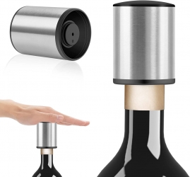 Vakoo Flaschenverschluss [Premium Edelstahl+Lebensmittelechtem Silikon], Weinverschluss Weinflaschenverschluss Wein Verschluss für Bleiben Frisch, Auslaufsicher