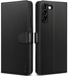 Samsung Galaxy S22 Plus/S22+ Wallet Case, Galaxy S22 Plus Case, Vakoo [Kickstand + Durable] Luxury Leather Flip Phone Cover for Samsung Galaxy S22 Plus Case with Card Holder - Black
