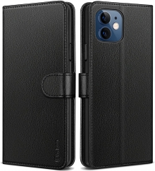 Vakoo Wallet Case for iPhone 12 Case, Premium Leather Flip Case with Card Holder [Shockproof TPU Inner Shell] Phone Cover for iPhone 12/12 Pro(6.1 inch)