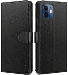 Vakoo Wallet Case for iPhone 12 Case, Premium Leather Flip Case with Card Holder [Shockproof TPU Inner Shell] Phone Cover for iPhone 12/12 Pro(6.1 inch)