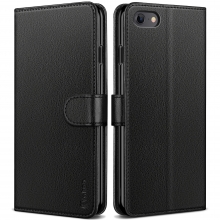 Vakoo Wallet Series Phone Case for iPhone SE 2020/iPhone 7/iPhone 8 - Black