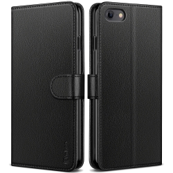 Vakoo Wallet Series Phone Case for iPhone SE 2020/iPhone 7/iPhone 8 - Black