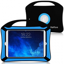 iPad Mini Case, Vakoo iPad Mini 3 2 1 Case Kids Proof Shockproof Drop Proof Soft Silicone Portable Light Weight Handle Case Cover for iPad Mini 3, iPad Mini Retina Display and iPad Mini (Black/Blue)