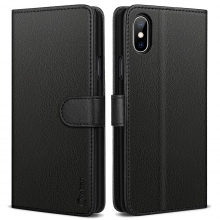 Vakoo Wallet Series Phone Case for iPhone X/iPhone XS - Black