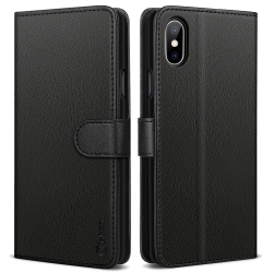 Vakoo Wallet Series Phone Case for iPhone X/iPhone XS - Black