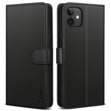 Vakoo Wallet Series Phone Case for iPhone 11 Case, Leather Flip Case for Apple iPhone 11 6.1 Inch - Black
