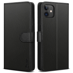 Vakoo Wallet Series Phone Case for iPhone 11 Case, Leather Flip Case for Apple iPhone 11 6.1 Inch - Black