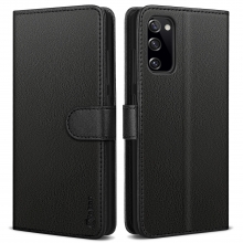 Vakoo Phone Case for Samsung Galaxy S20 Fe Case, Leather Flip Cover for Samsung S20 Fe Case with RFID Blocking - Black