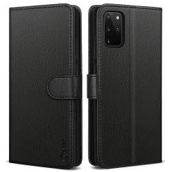 Vakoo Wallet Series Phone Case for Samsung Galaxy S20 Plus/S20 Plus 5G - Black