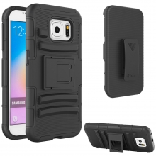 VAKOO Galaxy S6 Case Shockproof Drop Proof Dual Layer Rugged Soft Silicone Holster Pouch Case