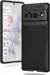 Google Pixel 6 Pro Case, Vakoo Pixel 6 Pro Case Slim Soft TPU Bumper Anti-Fingerprint Phone Case for Google Pixel 6 Pro 6.7" - Matte Black