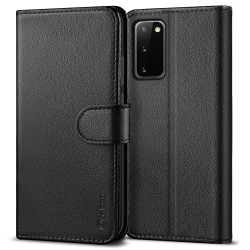 Vakoo Wallet Series Phone Case for Samsung Galaxy S20/Samsung Galaxy S20 5G - Black